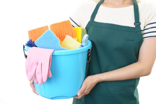 Cleaning team removing renovation dust from a Merton home interior