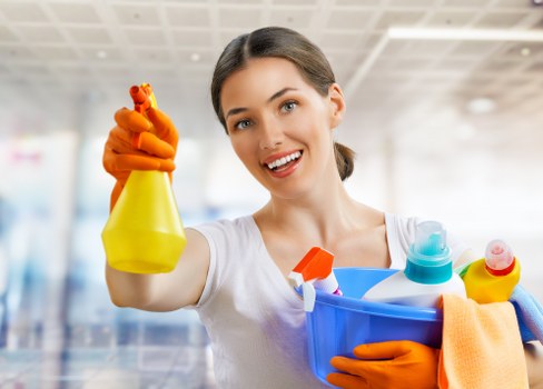 Deep cleaning of kitchen surfaces during a move in clean in Merton