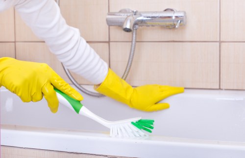 Detailed post-construction cleaning in a local kitchen refurbishment