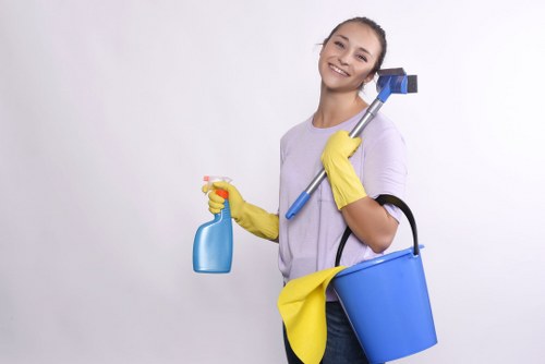 Short-let cleaning team handling a property turnover in Merton